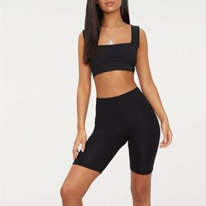 Fit Black Tuck Biker Shorts Shapewear Small